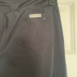 Med Couture pewter scrub pants XS petite (8744P)